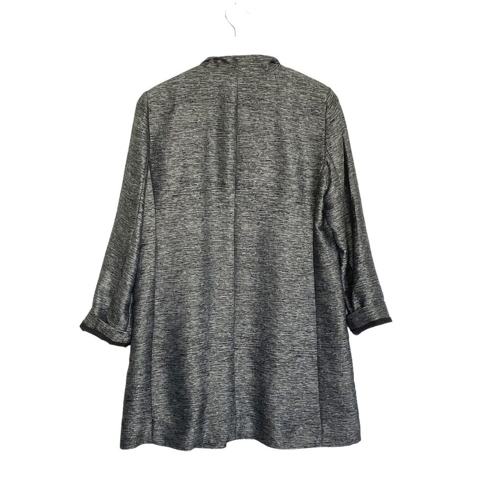 Eileen Fisher Silk Gray Blazer Coat